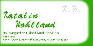 katalin wohlland business card